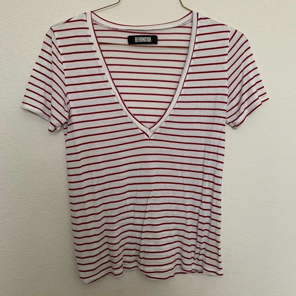 Reformation striped tee